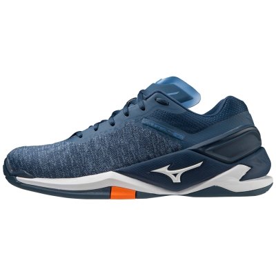 Zapatillas Balonmano Mizuno WAVE Stealth Neo Hombre - Azules Oscuro / Blancos - Chile M173BEXTWJ
